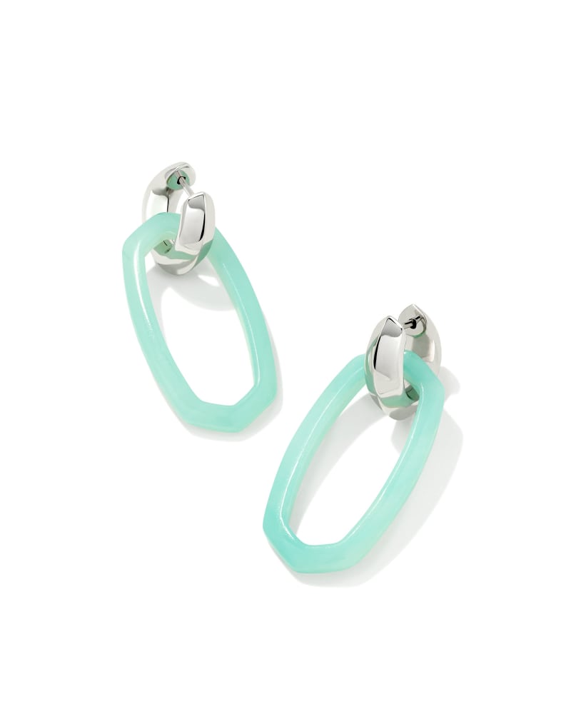 Danielle Silver Convertible Link Earrings in Teal Amazonite image number 0